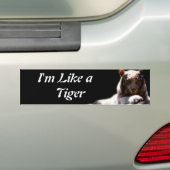 Als een tijger bumpersticker (Op auto)