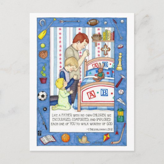 Als een vader Inspirerend Briefkaart (Voorkant)