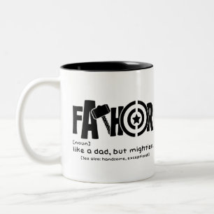Als een vader, maar dan machtiger. tweekleurige koffiemok