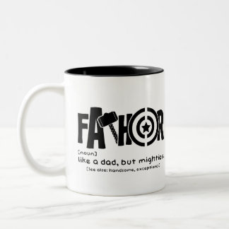 Als een vader, maar dan machtiger. tweekleurige koffiemok
