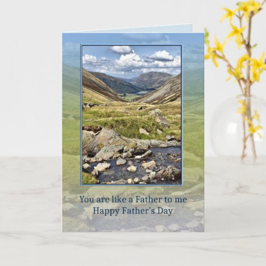 Als een vader op Vaderdag, Berglandschap Kaart (Gele Bloem)