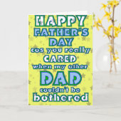 Als een vader Vaderdag Kaart (Gele Bloem)