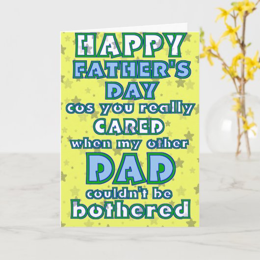 Als een vader Vaderdag Kaart (Gele Bloem)