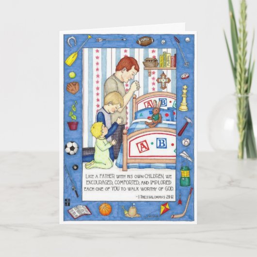 Als een vader Vaderdag Kaart (Voorkant)