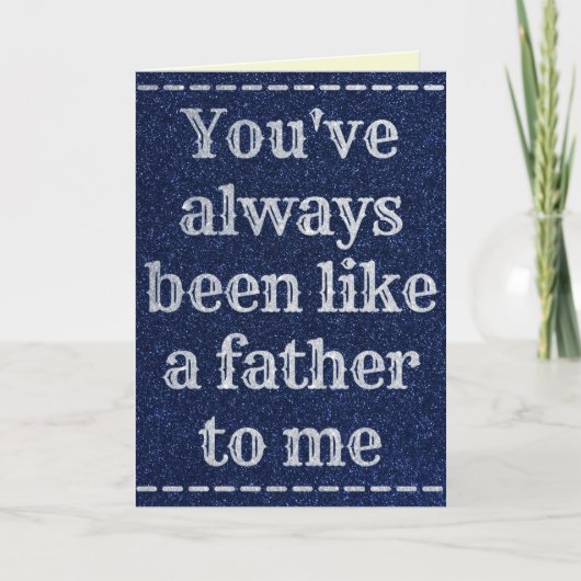 Als een vader voor mij Vaderdag Glitter Kaart (Voorkant)