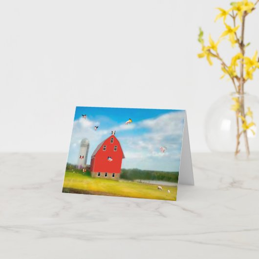 Als een varken vliegt noteer Kaart (Gele Bloem)