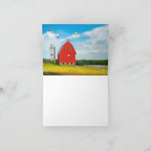 Als een varken vliegt noteer Kaart (Binnen)