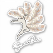 Als een Veer Gepersonaliseerd Sticker (Voorkant)