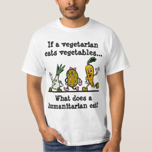 Als een vegetariër groenten eet Funny T-Shirt