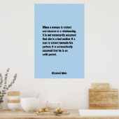 Als een vrouw gewelddadig en agressief is ... poster (Keuken)