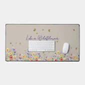 Als een wilde bloem | Wildflower met vlinder Bureaumat (Keyboard & Muis)