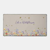 Als een wilde bloem | Wildflower met vlinder Bureaumat (Voorkant)