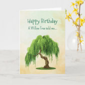 Als een wilgenboom Geest Verjaardag Persoonlijkhed Kaart (Gele Bloem)