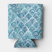 ALS EEN ZEEMEERMIN nautische visschalen patroon Blikjeskoeler (Voorkant)