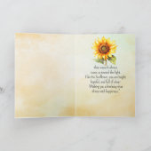 Als een zonnebloem, je verjaardagspersoonlijkheden kaart (Binnen)