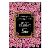 Als een zus voor mij verjaardag roze madeliefjes (Voorkant)