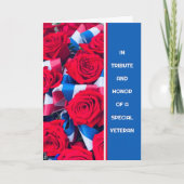 Als eerbetoon aan een Veteran Appreciation Kaart (Voorkant)