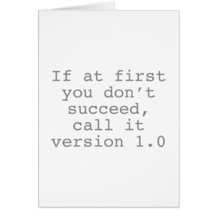 Als eerst u niet succesvol bent, roep het Versie 1