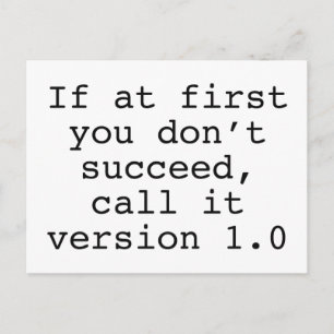 Als eerst u niet succesvol bent, roep het Versie 1 Briefkaart