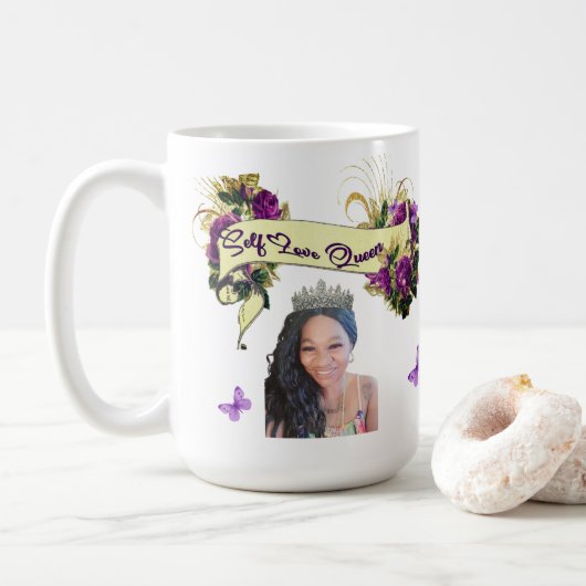 Als eerste hou je van jezelf. koffiemok (Met donut)