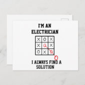 Als elektricien vind ik altijd een oplossing briefkaart (Voorkant / Achterkant)