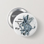 Als Elephants vliegen! ~-knop Ronde Button 5,7 Cm (Voorkant /achterkant)