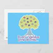 Als er alleen maar koekjes op bomen zitten briefkaart (Voorkant / Achterkant)