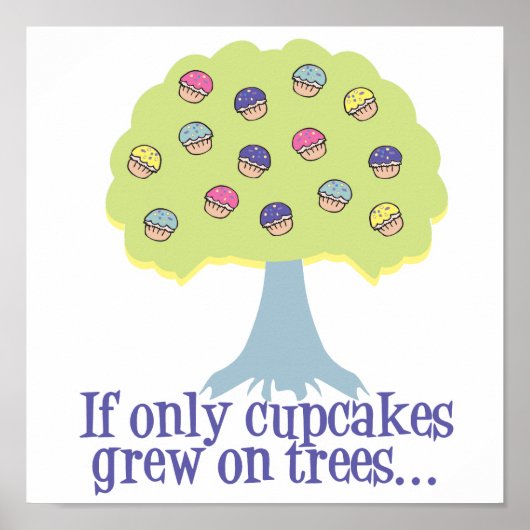 Als er alleen maar koekjes op bomen zitten poster (Voorkant)