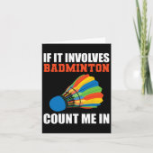 Als er badminton bij betrokken is, ben ik in Badmi Kaart (Voorkant)