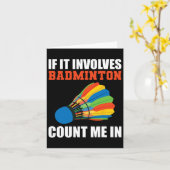 Als er badminton bij betrokken is, ben ik in Badmi Kaart (Gele Bloem)