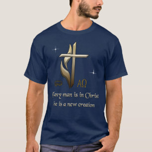 Als er een man in Christus is, is hij een nieuwe c T-shirt