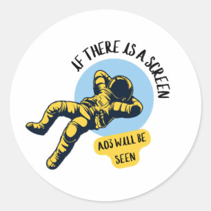 Als er een scherm is, kan AO3 worden gezien Ronde Sticker