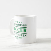 Als er een voetbalwedstrijd bij betrokken is koffiemok (Voorkant links)