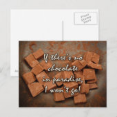 Als er geen chocolade is... briefkaart (Voorkant / Achterkant)