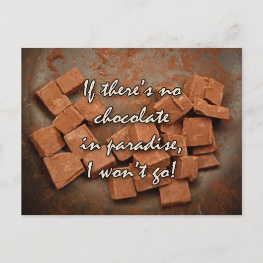Als er geen chocolade is... briefkaart (Voorkant)
