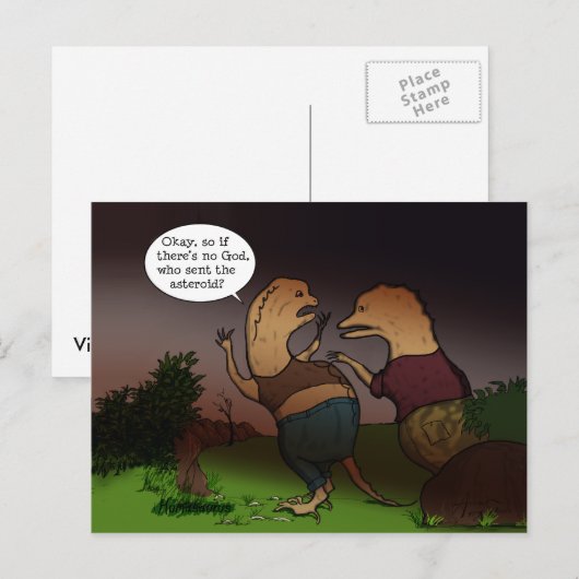 Als er geen God is.. . . Briefkaart (Voorkant / Achterkant)