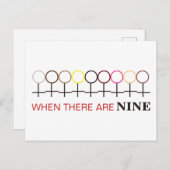 Als er geen rechter is, Ginsburg RBG SCOTUS Briefkaart (Voorkant / Achterkant)