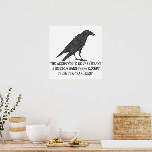 Als er geen vogels zang poster (Keuken)