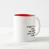 Als er licht in je hart is - Rumi Tweekleurige Koffiemok (Voorkant rechts)