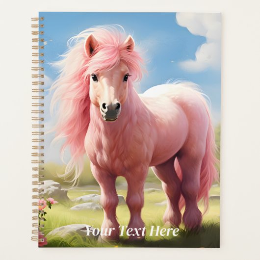 Als er maar pony's in roze gepersonaliseerd kwamen planner (Voorkant)