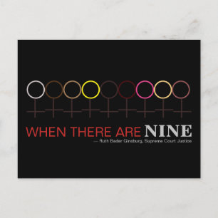 Als er negen gerechtigheid is, is Ginsburg RBG Bla Briefkaart