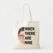 Als er negen zijn - beruchte RBG Tote Bag (Voorkant)