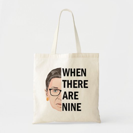 Als er negen zijn - beruchte RBG Tote Bag (Voorkant)