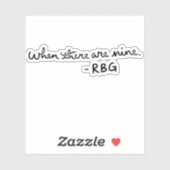 Als er negen zijn - RBG Sticker (Vel)