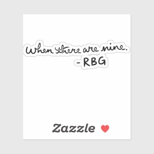 Als er negen zijn - RBG Sticker (Vel)