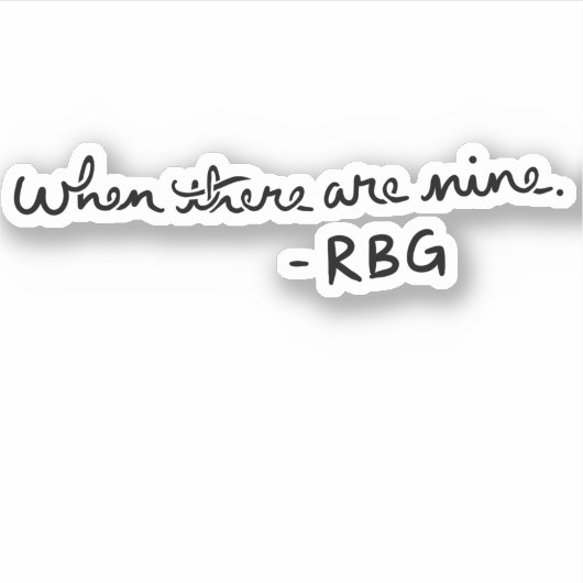 Als er negen zijn - RBG Sticker (Voorkant)