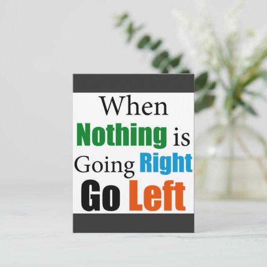 Als er niets goed gaat briefkaart (Staand voorkant)