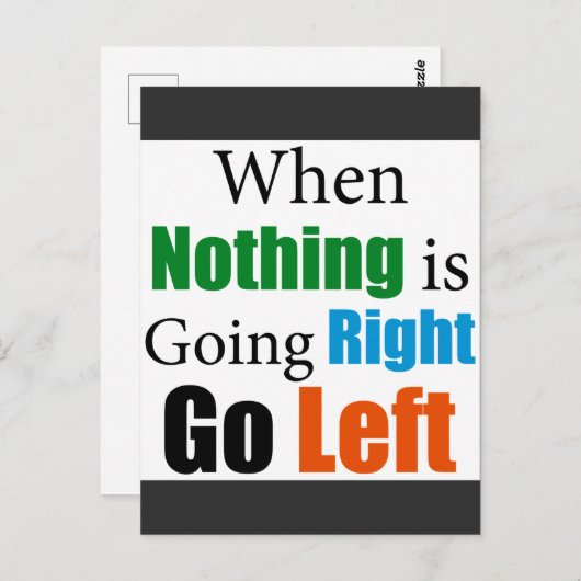 Als er niets goed gaat briefkaart (Voorkant / Achterkant)