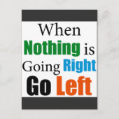 Als er niets goed gaat briefkaart (Voorkant)