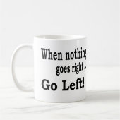 Als er niets goed gaat... Ga naar links - koffie M Koffiemok (Links)